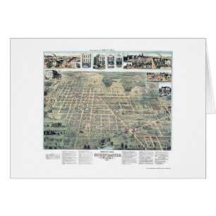 Green Castle, IN Panorama Map - 1886