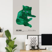 Green Cat Poster (Thuiskantoor)