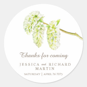 Green catkins Spring bedankt je trouwende sticker