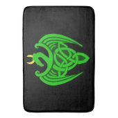 Green Celtic Dragon Bath Mat (Voorkant Verticaal)