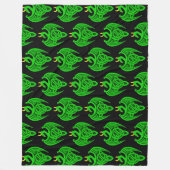 Green Celtic Dragon Fleece Blanket (Voorkant)