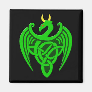 Green Celtic Dragon Magnet Magneet