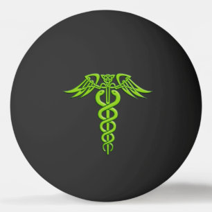 Green Celtic Knot Caduceus Pingpongballen
