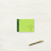 Green Celtic Knot Caduceus Post-it® Notes (Op bureau)