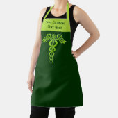 Green Celtic Knot Caduceus Schort (Insitu)