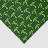 Green Celtic Knot Caduceus Tissuepapier (Detail)