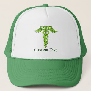 Green Celtic Knot Caduceus Trucker Pet