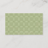 Green Celtic Knot Mariage Table Place Cartes (Dos)