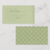 Green Celtic Knot Mariage Table Place Cartes (Devant / Derrière)