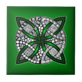 Green Celtic Knot Original Art Tegeltje (Voorkant)