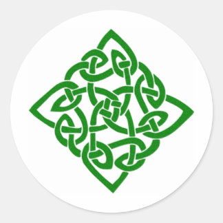 Green Celtic Knot Ronde Sticker