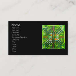 Green Celtic Knot Tile 174 Visitekaartje