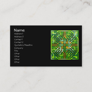 Green Celtic Knot Tile 174 Visitekaartje