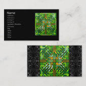 Green Celtic Knot Tile 174 Visitekaartje (Voorkant / Achterkant)