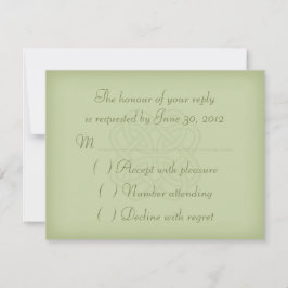 Green Celtic Knot Wedding Invitation RSVP Card