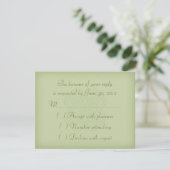 Green Celtic Knot Wedding Invitation RSVP Card (Staand voorkant)