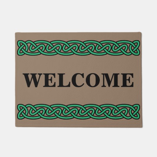 Green Celtic Knots Deurmat (Voorkant)