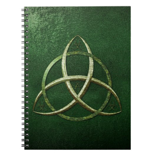 Green Celtic Trinity Knot Notitieboek (Voorkant)