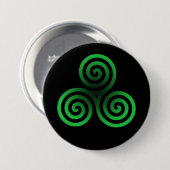 Green Celtic Tris Ronde Button 7,6 Cm (Voorkant /achterkant)