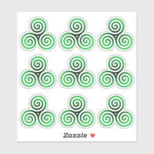 Green Celtic Tris Sticker