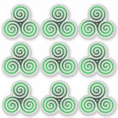 Green Celtic Tris Sticker (Voorkant)