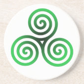 Green Celtic Tris Zandsteen Onderzetter (Voorkant)