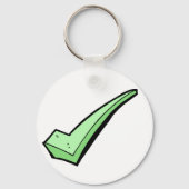 Green Check Mark-Sleutelhanger Sleutelhanger (Voorkant)