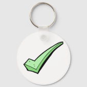 Green Check Mark-Sleutelhanger Sleutelhanger (Achterkant)
