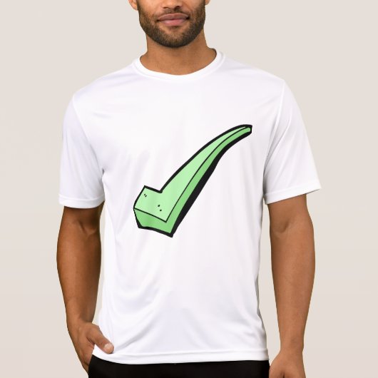 Green Check Mark Tick Symbol T-shirt (Voorkant)