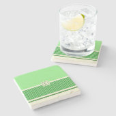 Green Check Monogram Onderzetter (Zijkant)