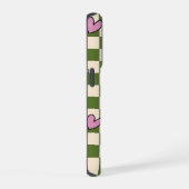 Green Checkerboard Aesthetic Phone Case iPhone Hoesje (Rechterkant)