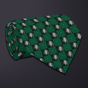 Green Checkerboard Motif photo 1 Cravate photo