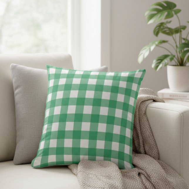 Green Checkered Decorative Pillow Kussen (Creator heeft geüpload)