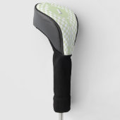 Green Checkered Pattern Golf Head Hoesje Golfheadcover (Schuin)