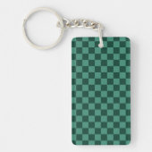 Green Checkered Style Sleutelhanger (Voorkant)