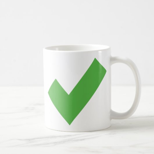 GREEN CHECKMARK CONTROLEERT CORRECT SYMBOOL KOFFIEMOK (Rechts)