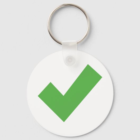 GREEN CHECKMARK CONTROLEERT CORRECTE SYMBOL-SLEUTE SLEUTELHANGER (Voorkant)