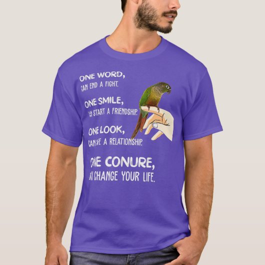Green Cheek Conure Clothing One Conure Parrot T-shirt (Voorkant)