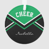 Green Cheerleader 📣 💖 Cheer Ornament (achterkant)