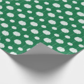Green Cheerleader Pom Pom Pattern Cadeaupapier (Hoek)