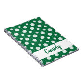 Green Cheerleader Pom Pom Pattern Notitieboek (Rechterzijde)