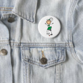 Green Cheerleader Ronde Button 5,7 Cm (In situ)