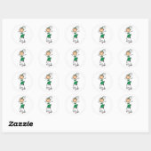 Green Cheerleader Ronde Sticker (Vel)