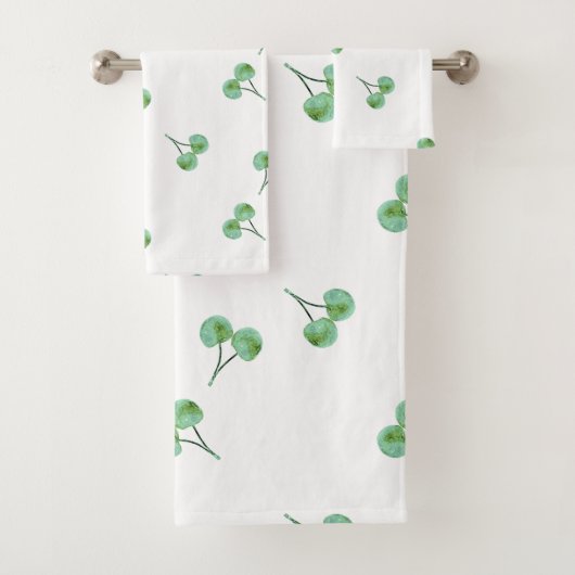 Green Cherry Bad Handdoek (Insitu)