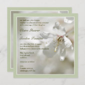 Green Cherry Blossom Wedding Kaart (Voorkant / Achterkant)