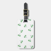 Green Cherry Pattern Bagagelabel (Voorkant verticaal)