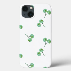 Green Cherry Pattern iPhone 13 Hoesje