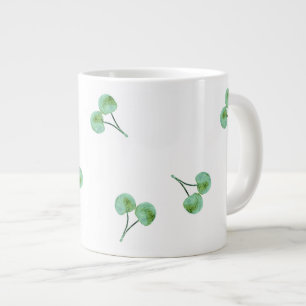 Green Cherry Pattern Extra Grote Mok