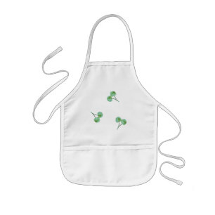 Green Cherry Pattern Kinder Schort