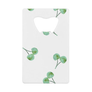 Green Cherry Pattern Kredietkaart Flessenopener